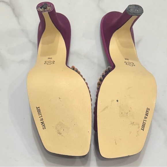 Sequin Fushia Heels - Picture 5 of 9